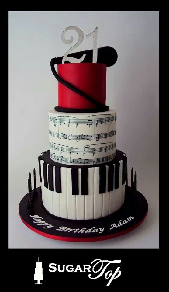 Adorable piano themed cakes