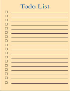 todo list