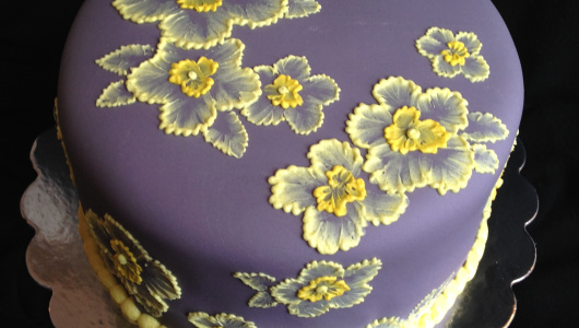 Brush Embroidery Cake