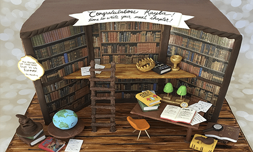 Amazingly Detailed Cake Looks Like the Interior of a Library