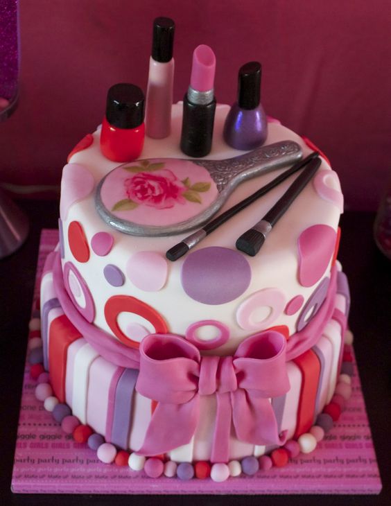 Some Cool Makeup themed cakes / Cake ideas - Cake in Gurgaon